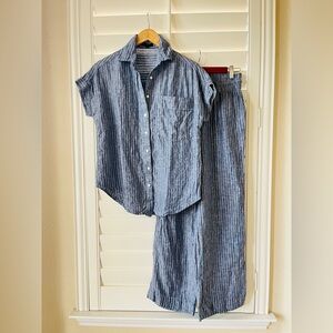 Quince 100% luxury Linen matching set up